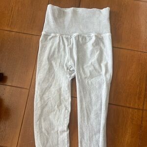 Free People white/grey good karma leggings 7/8